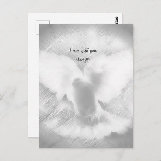 Ich bin mit dir immer Vers mit Dove Postkarte (Vorne/Hinten)