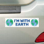 Ich bin mit Earth Pro Planet Autoaufkleber (Auf Auto)