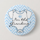 Ich bin mit einem blauen Fisch das Button (Vorderseite)