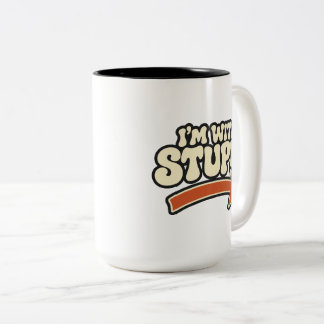 Ich bin mit einem Idioten Tasse – Lustige Scherz-G