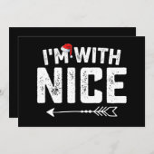 Ich bin mit einer schönen, passenden Weihnachtsfam Einladung (Vorne/Hinten)