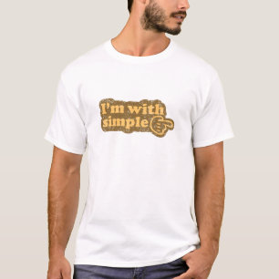 Ich bin mit einfachem T-Shirt