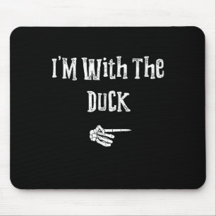 Ich bin mit Ente Halloween-Kostüm Lustiges Paarmat Mousepad