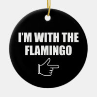 Ich bin mit Flamingo Halloween Kostüm Matching Fla