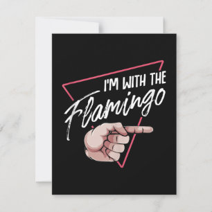 Ich bin mit Flamingo Halloween passendes Paar Kost Einladung