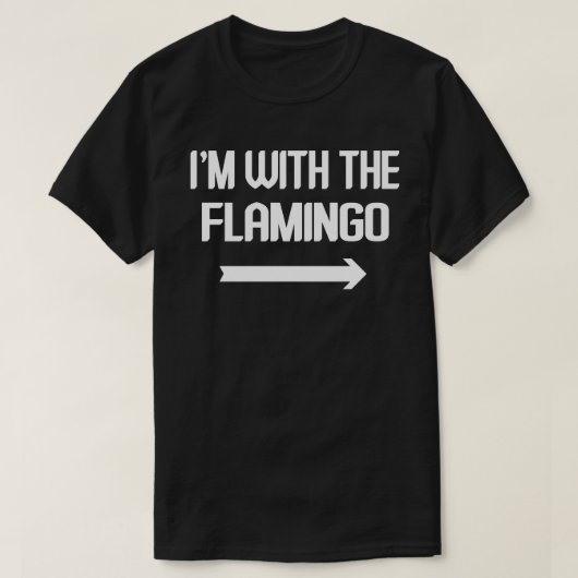 Ich bin mit Flamingo leicht Halloween Matching Paa T-Shirt (Design vorne)
