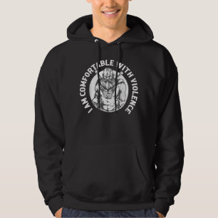 Ich bin mit Gewalt vertraut Wikinger Nordisch Hoodie