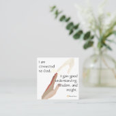 Ich bin mit Gott verbunden; ich erhalte gute.. Bus Quadratische Visitenkarte (Stehend Vorderseite)