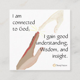 Ich bin mit Gott verbunden; ich erhalte gute.. Bus Quadratische Visitenkarte