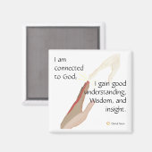 Ich bin mit Gott verbunden; ich erhalte gute.. Mag Magnet (Vorderseite/Rückseite)