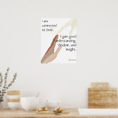 Ich bin mit Gott verbunden; ich erhalte gute.. Pos Poster (Küche)