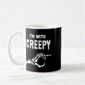 Ich bin mit gruseligen Skeleton Hand Halloween Kaffeetasse (Links)