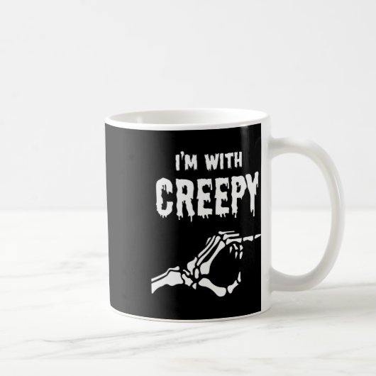 Ich bin mit gruseligen Skeleton Hand Halloween Kaffeetasse (Rechts)