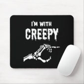 Ich bin mit gruseligen Skeleton Hand Halloween Mousepad (Mit Mouse)