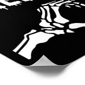 Ich bin mit gruseligen Skeleton Hand Halloween Poster (Ecke)