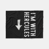 Ich bin mit Hercules Lustiges Halloween Paarkostüm Fleecedecke (Vorderseite (Horizontal))