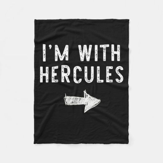 Ich bin mit Hercules Lustiges Halloween Paarkostüm Fleecedecke (Vorderseite)
