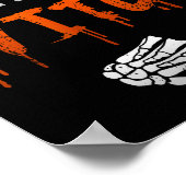 Ich bin mit Hexenskelett-Hand Lustiger Halloween-E Poster (Ecke)