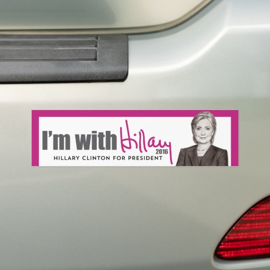 Ich bin mit Hillary - Hillary Clinton für Autoaufkleber (Auf Auto)