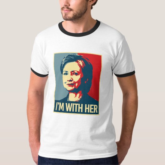 ich bin mit Hillary-Plakat - - T-Shirt (Vorderseite)