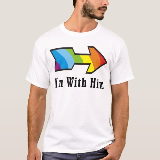 Ich bin mit ihm - der verlassene Regenbogen-Pfeil T-Shirt (Vorderseite)