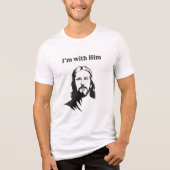 Ich bin mit ihm (Jesus) Tri-Blend Shirt (Vorderseite)