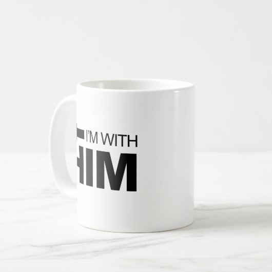 Ich bin mit ihm (verlassen) kaffeetasse (Vorderseite Links)