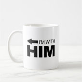 Ich bin mit ihm (verlassen) kaffeetasse (Links)