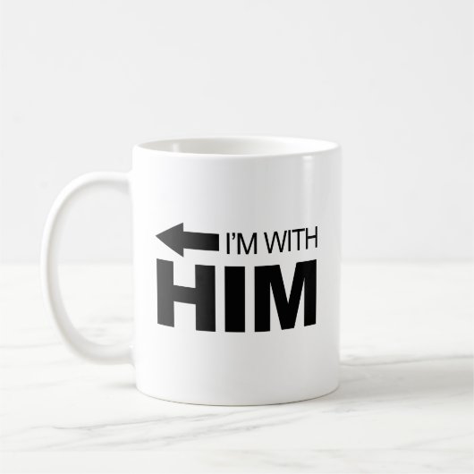 Ich bin mit ihm (verlassen) kaffeetasse (Links)
