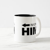 Ich bin mit ihm (verlassen) zweifarbige tasse (VorderseiteRechts)