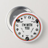 Ich bin mit Ihnen Aktivistengang. Erträge zum Button (Vorne & Hinten)