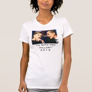 "Ich bin mit Ihnen Hillary" Obama und Hillary-Foto T-Shirt
