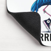 Ich bin mit ihr Harris W Flamingo Vote Blue Mousepad (Ecke)