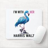 Ich bin mit ihr Harris W Flamingo Vote Blue Mousepad (Mit Mouse)