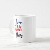 Ich bin mit ihr kaffeetasse (Vorderseite Links)