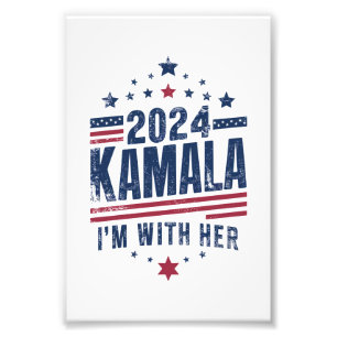 Ich bin mit ihr Kamala Wähle 2024 Kamala-Harris Fotodruck