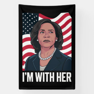 Ich bin mit ihr Kamala wähle 2024 Präsident Banner