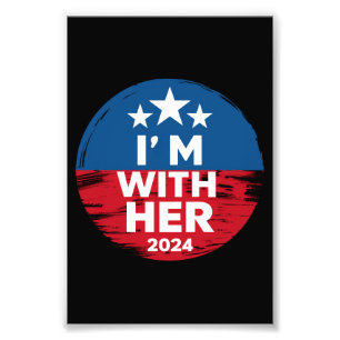 Ich bin mit ihr Kamala Wähle 2024 Präsidentin Kama Fotodruck