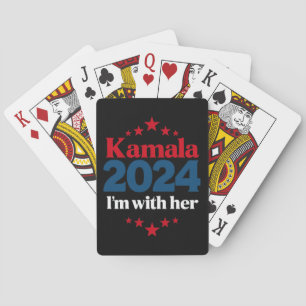 Ich bin mit ihr Kamala Wähle Kamala zur Präsidenti Spielkarten