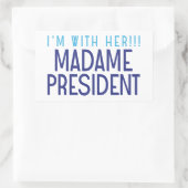 ICH BIN MIT IHR!! RECHTECKIGER AUFKLEBER (Tasche)