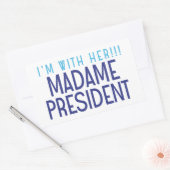 ICH BIN MIT IHR!! RECHTECKIGER AUFKLEBER (Umschlag)