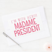 ICH BIN MIT IHR!! RECHTECKIGER AUFKLEBER (Umschlag)