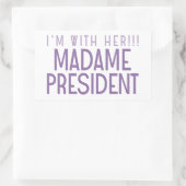 ICH BIN MIT IHR!! RECHTECKIGER AUFKLEBER (Tasche)