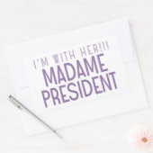 ICH BIN MIT IHR!! RECHTECKIGER AUFKLEBER (Umschlag)