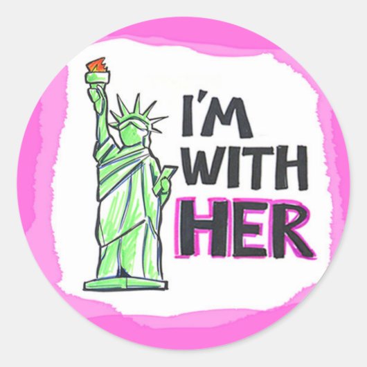 Ich bin mit ihrem Aufkleber (Vorderseite)