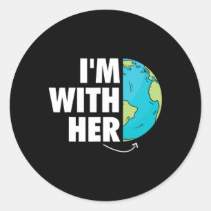 Ich bin mit ihrem Earth Environment Awareness Eart Runder Aufkleber