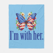 Ich bin mit ihrem Kamala Blue Butterfly Fleecedecke (Vorderseite)