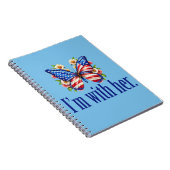 Ich bin mit ihrem Kamala Blue Butterfly Notizblock (Rechte Seite)