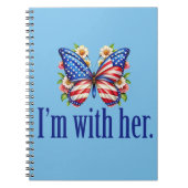 Ich bin mit ihrem Kamala Blue Butterfly Notizblock (Vorderseite)