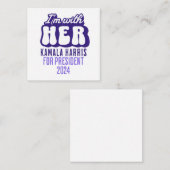Ich bin mit ihrem Text Kamala Harris für Präsident Begleitkarte (Vorne/Hinten)